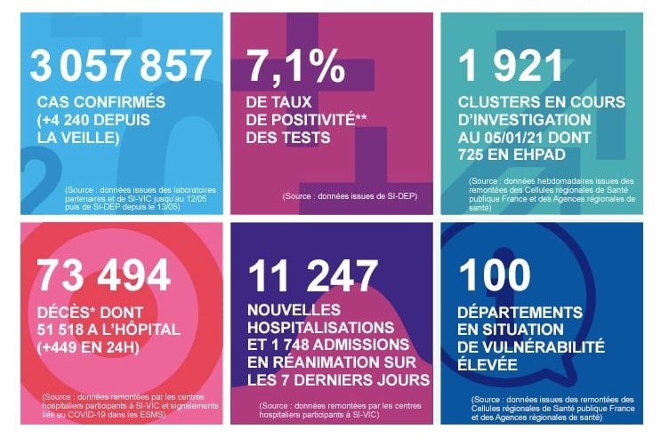 2021 年 1 月 25 日法国新冠肺炎疫情汇报